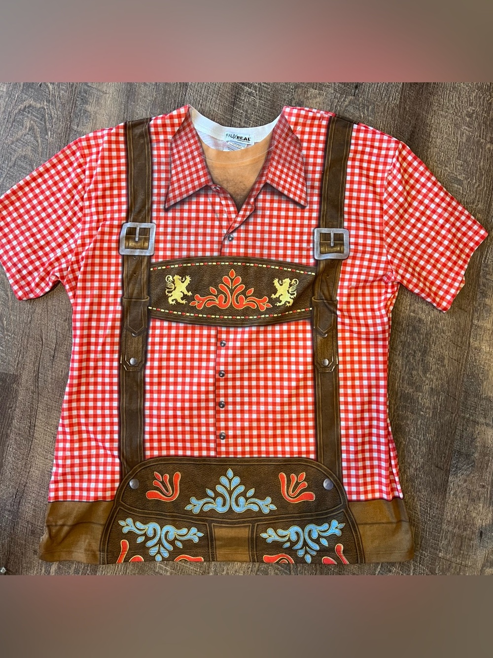 Oktoberfest Lederhosen Print Shirt